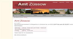 Desktop Screenshot of amt-zuessow.de